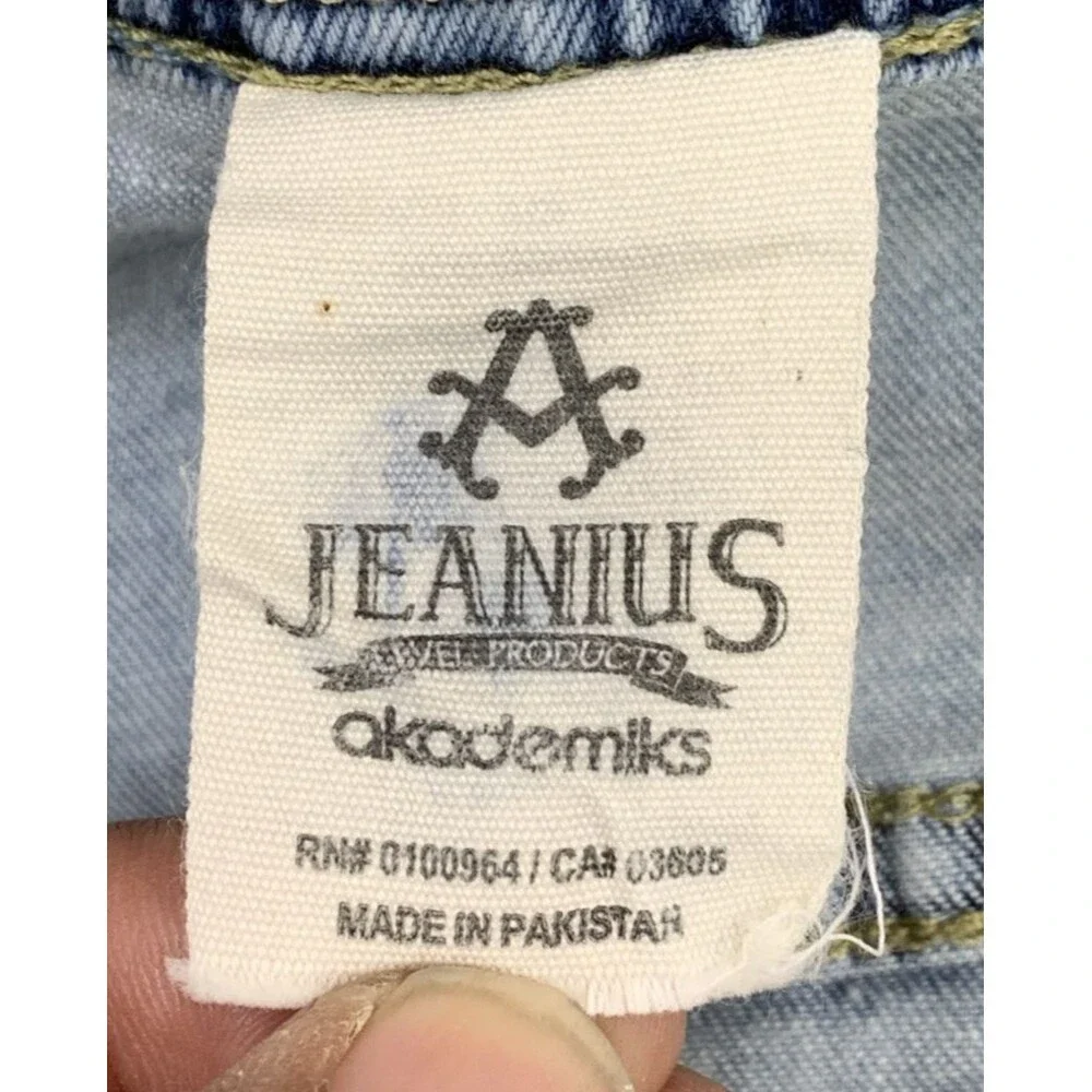 Jeanius Level Akademiks Bermuda Jean Shorts Mens Size 40 Blue